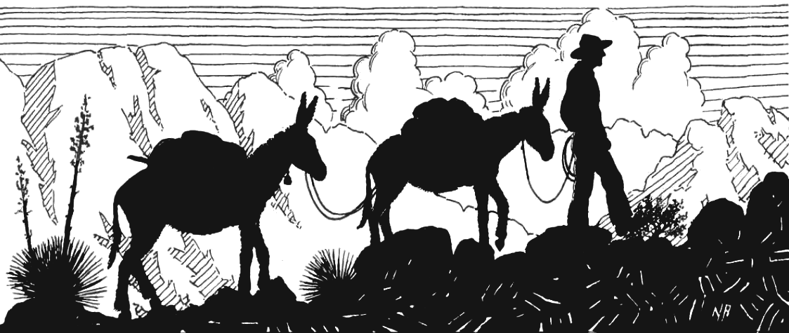 prospector and burro